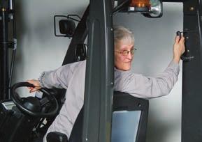 travel direction, lift, auxiliary functions and horn. The result is greater ergonomics and operator efficiency.