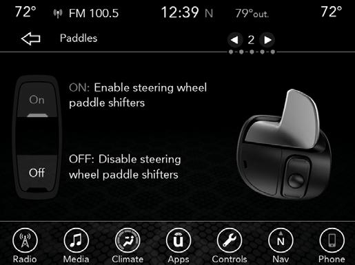 26 UNDERSTANDING YOUR INSTRUMENT PANEL Paddle Shifters If Equipped With