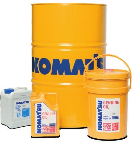 Superior Protection A full range of Genuine Komatsu Lubricants Komatsu Genuine lubricants are the only oils specifically formulated to meet the high Komatsu Engineering Standard (KES).