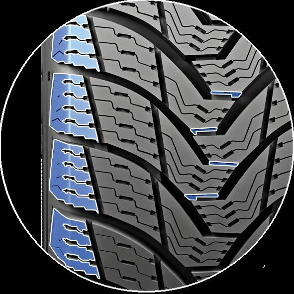 In order to achieve maximum comfort, vibration of tread pattern elements is reduced