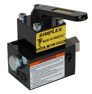 SU-O-MTI VLVE The position / way Suc-OMatic valve draws hydraulic oil out of any single acting cylinder with full