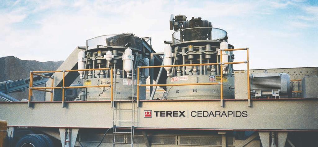 ELJAY ROLLERCONE OFTEN IMITATED, NEVER EQUALED INCREASED OUTPUT FROM ADVANCED ENGINEERING The TEREX Cedarapids ElJay Rollercone Classic and Rollercone II set the standard for high performance cone