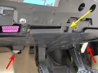 necessary for the further disassembly of the center console/radio/hvac area. If you are not accessing the brake light switch or anything else up under the dash, goto step 51 (ignore steps 49 and 50).