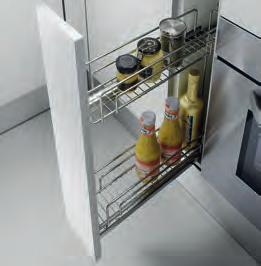 This pull out is the perfect solution for utilising small spaces in the kitchen.