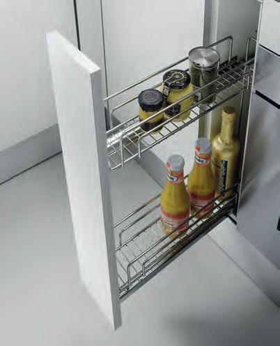 Interior fittings for base units Front pull-out, 2-tier For cabinet width 150 mm or 200 mm Loading capacity max.
