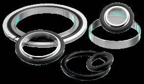 Various different elastomers are available for the sealing ring. Viton and nitrile are standard, with other materials being available upon request.
