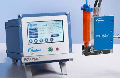 The complete system requires a PICO Pµlse valve, PICO Toµch controller, and fluid reservoir.
