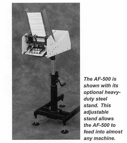 AF500 Heavy Duty Floor Stand (Part #: AF 500 STAND) Figure 38 Warning: The picture above shows the AF500, mounted to the optional floor stand, in an orientation that is not very stable.