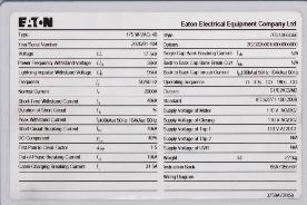 5.3 Nameplate Compare the circuit breaker nameplate information with technical data in the technical parameters sections 2.4, 2.5 or 2.6.