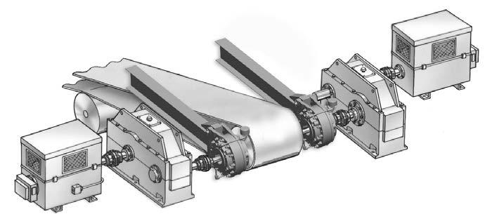 With the drive at one end of the drive pulley shaft, the backstop should be located at the opposite end, away from the speed reducer and coupling.