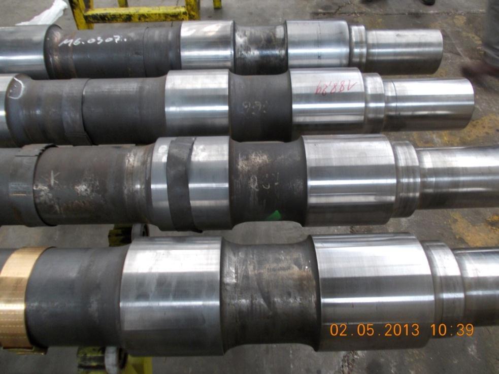 uniform corrosion Axles are in A1N steel grade and have