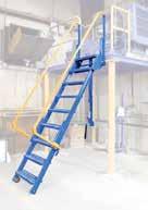 The wheels roll on the ground when ratcheted and the handrails mechanically rise into climb position when ladder locks into position. Quickly extend and retract the ladder.