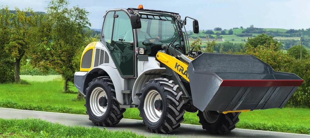 Quick on road. Accurate on site. A powerful drive system plus sophisticated safety and comfort functions - with this combination, Kramer wheel and tele wheeled loaders score both on and off site.