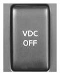 VEHICLE DYNAMIC CONTROL (VDC) OFF SWITCH The Vehicle Dynamic Control (VDC) system monitors driver inputs and vehicle motion.