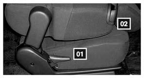 FOLD FLAT FRONT-PASSENGER S SEAT (if so equipped) To fold the front-passenger s seatback flat for extra storage length when transporting