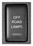 To turn off the off road lamps: Push the OFF ROAD LAMPS switch again. if the high beam function of the headlights is turned off at any time, the off road lamps will turn off as well.