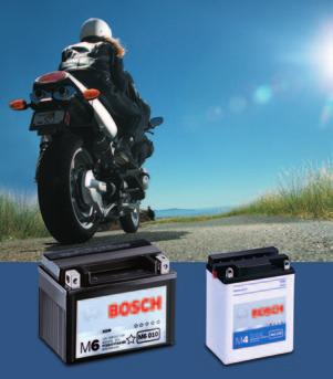 Reliable and powerful starting: Bosch M4 and M6 batteries All Bosch M4 and M6 batteries come complete with an acid pack and filling aid.