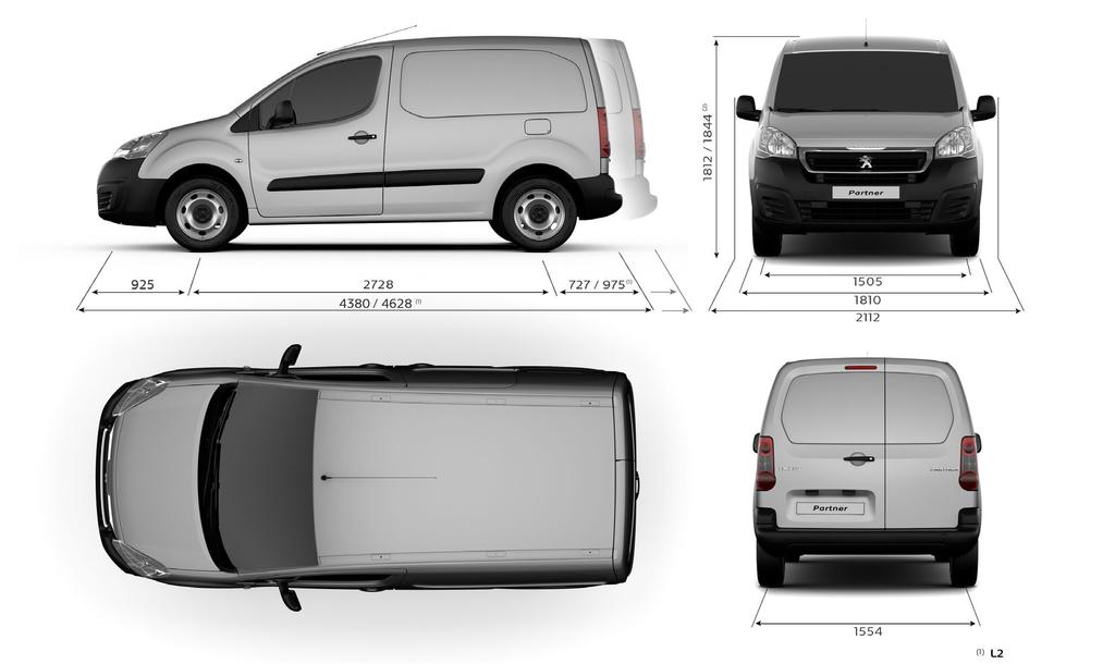PEUGEOT PARTNER: KNOW EVERYTHING ABOUT YOUR PARTNER EXTERIOR DIMENSIONS VERSION EXTERIOR DIMENSIONS (mm) PANEL VAN LONG BODY PANEL VAN