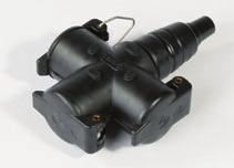 All-rubber Schuko triple socket with 16A 230V 11288 313