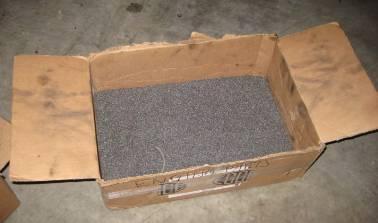Box of cast iron shavings from machinist, from