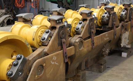 UNDERCARRIAGE PROJECTS D10T Dozer track change out Recently completed refurbishment for a D10T bulldozer, fitted with our