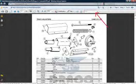 In the little box labeled FIND (See Red Arrow) Type in your OEM part number, and press