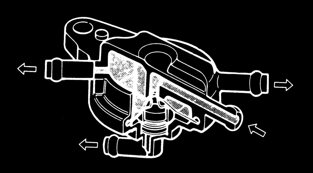 4-2 FUEL AND LUBRICATION SYSTEM FUEL VALVE When the engine has started, negative pressure (vacuum) is generated at the