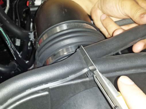 Install the air box seal starting in the