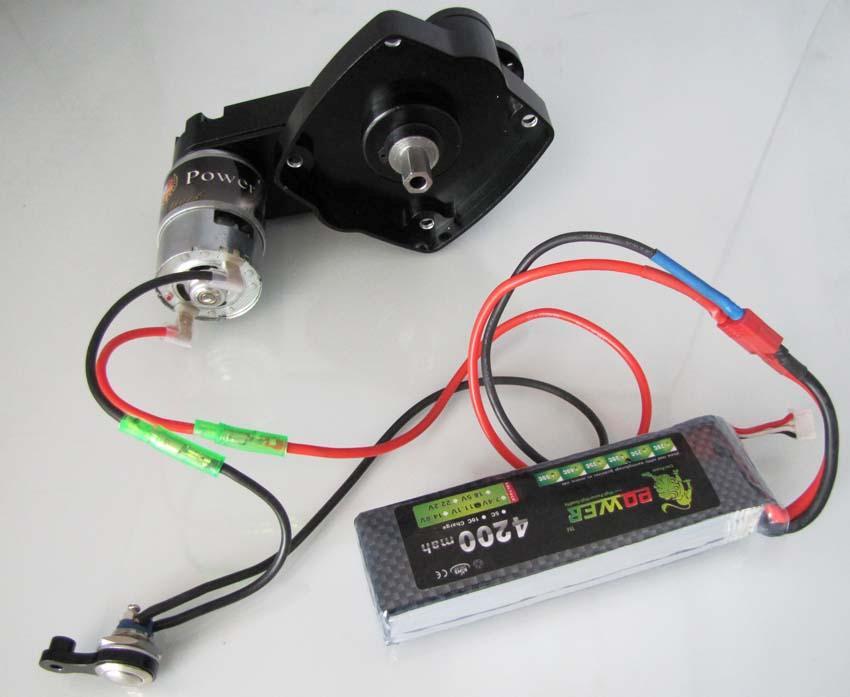 1V LIPO battery to the starter kit according to the following photo: You can arrange and organize the power wires to any