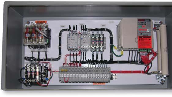 Complete IMPULSE Control Panels Available STANDARD FEATURES INCLUDE: 120 Volt control voltage interface card Brake contactor branch fusing Built-in electronic motor thermal overload protection