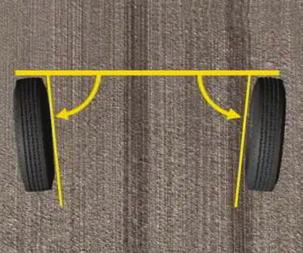 TOE-IN TOE-OUT Irregular tire wear can occur when a vehicle has not undergone routine maintenance -- especially with leaf-spring