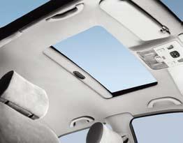When closed, the tilt slide roof harmonises perfectly with the car when open it disappears into the roof lining.
