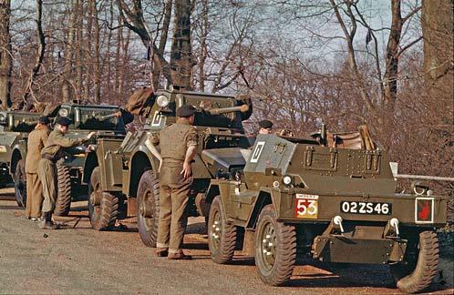 Westminster Dragoons Photo taken on weekend exercise c1962 shows Daimler scout car F64302 / 02 ZS 46 and