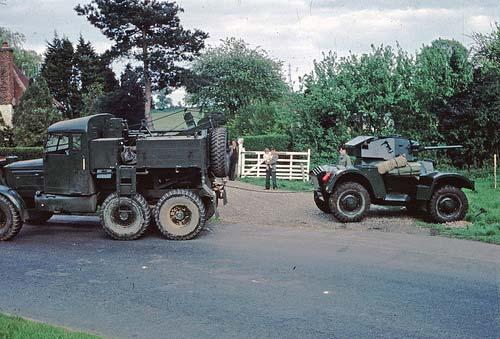 Photo taken on a C Squadron weekend shows a Daimler Armoured Car