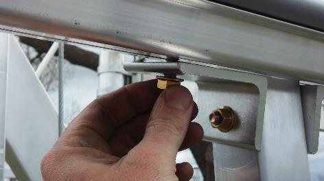 These bolts will attach to the swivel brackets.
