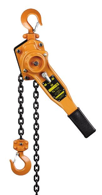 Chain Hoist 5 Lift VLP Series Standard Duty Lever Chain Hoist Cold formed stamped steel housings resist impact. Grade 80 load chain. Hardened steel roller bearings support load for easier operation.