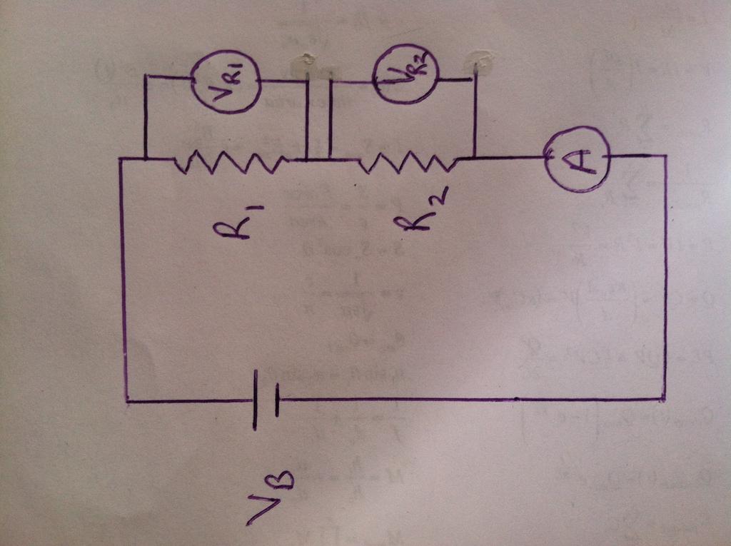 2. Series Circuit Choose two resistors and wire the series circuit as shown in Figure 2. You will need 3DMM s for this part of the experiment.