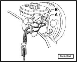 27 - Vacuum hose Insert into brake booster unit Fig.