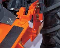 This makes operation more comfortable and mounting and dismounting the tractor easy.