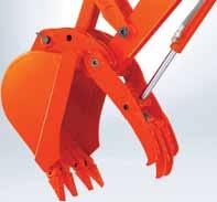 An optional six-position mechanical thumb is available for BH77. *Hydraulic thumb is only available on BH92.