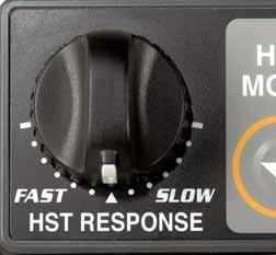 FAST NEUTRAL SLOW Quick Response Gradual Response HST Mode Selection Stall Guard Plus Auto H-DS Choose from three HST modes to help you get your work done.
