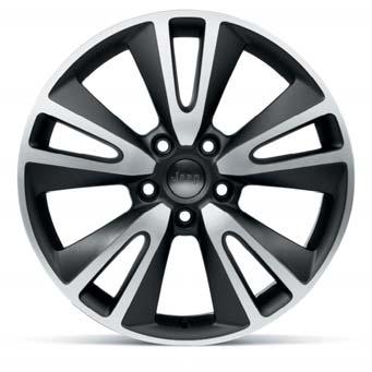 For all models except SRT. REF. K82212334 18 TEN SPOKE ALLOY WHEEL In bright silver with Jeep center cap.