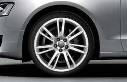aluminium wheels, 7-double-spoke design, silver Set an unmistakeable accent to your Audi A5 due to the sharp design of this