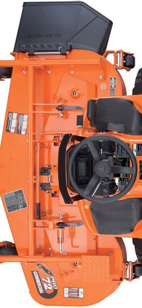 DRIVING COMFORT The all-important key to safe, efficient, productive mower