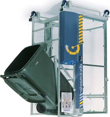 bins. All cradles require absolutely no clamping, and come with a simple retainment system which needs almost no input from the operator Custom cradles available to