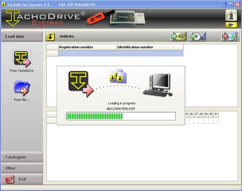 2.4.1 Loading data from the TachoDrive In order to load the data from