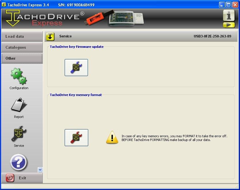 2.8 Service Function 2.8.1 Updating the TachoDrive firmware The TachoDrive device has a possibility to exchange its software firmware into a later one the, so called, update.