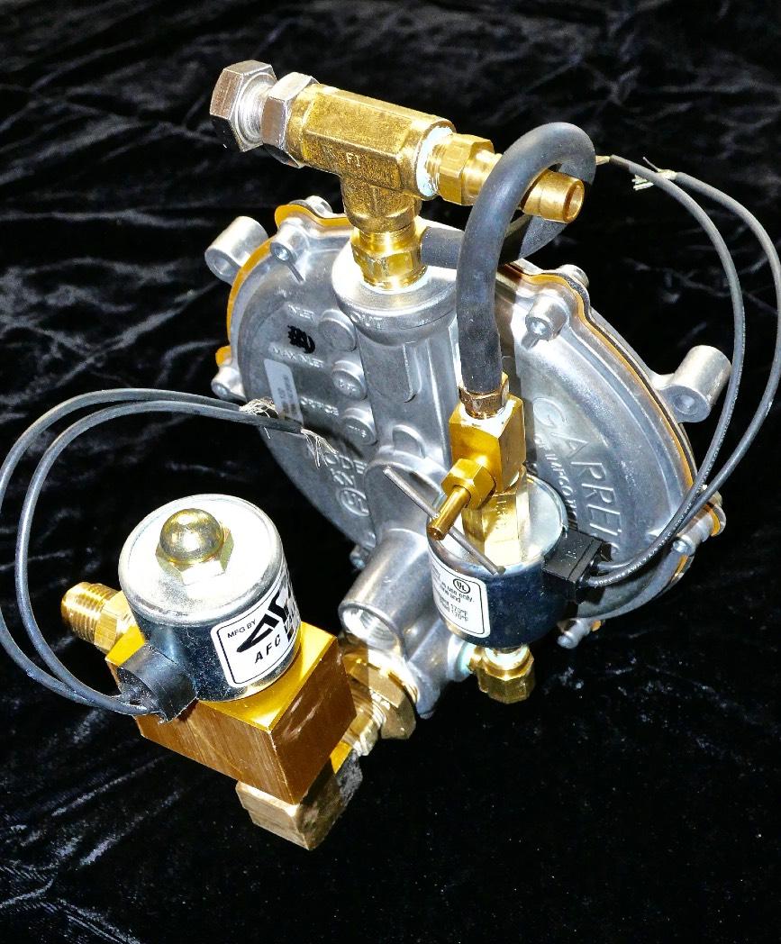 A solenoid safety shut off valve controls whether propane is available to the IFMS or not The IFMS is