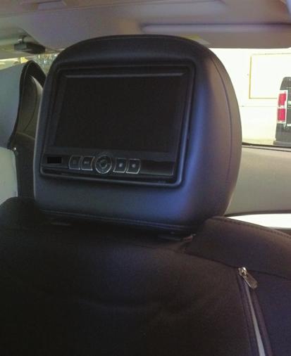 Step 2: Position the Car Show headrest so the monitor will be facing the rear of the vehicle once properly installed.