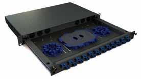 LightBand Optical Fibre Solution 1U Multi-Function Fibre Enclosure The 1U Multi-Function Fibre Enclosure is a configurable rack mount unit for storing and terminating incoming fibre cable.
